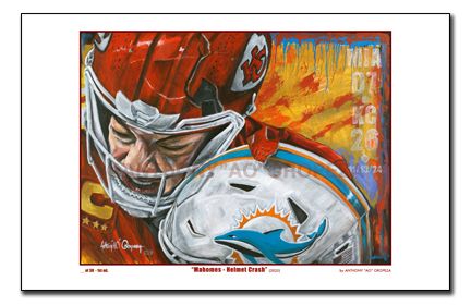 "Mahomes-Helmet Crash" 11x17 - 1st Run (30 Numbered)