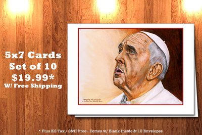 Pope Francis by AO - Greeting Cards (10)