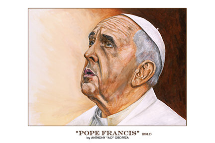 "Pope Francis" by AO - 2' x 3' Print