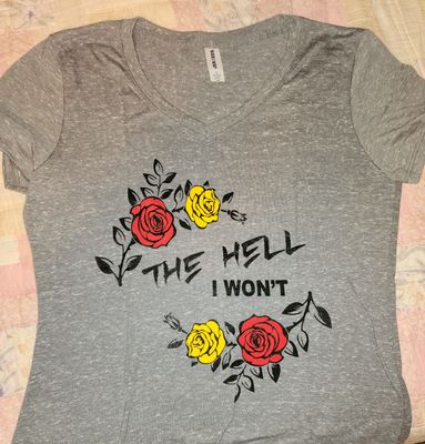 Ladies - The Hell I Won&#39;t SS  Gray 2XL