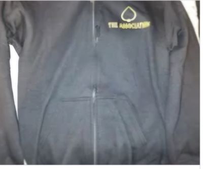 Hoodies -The Assoc Zip Up Black Medium