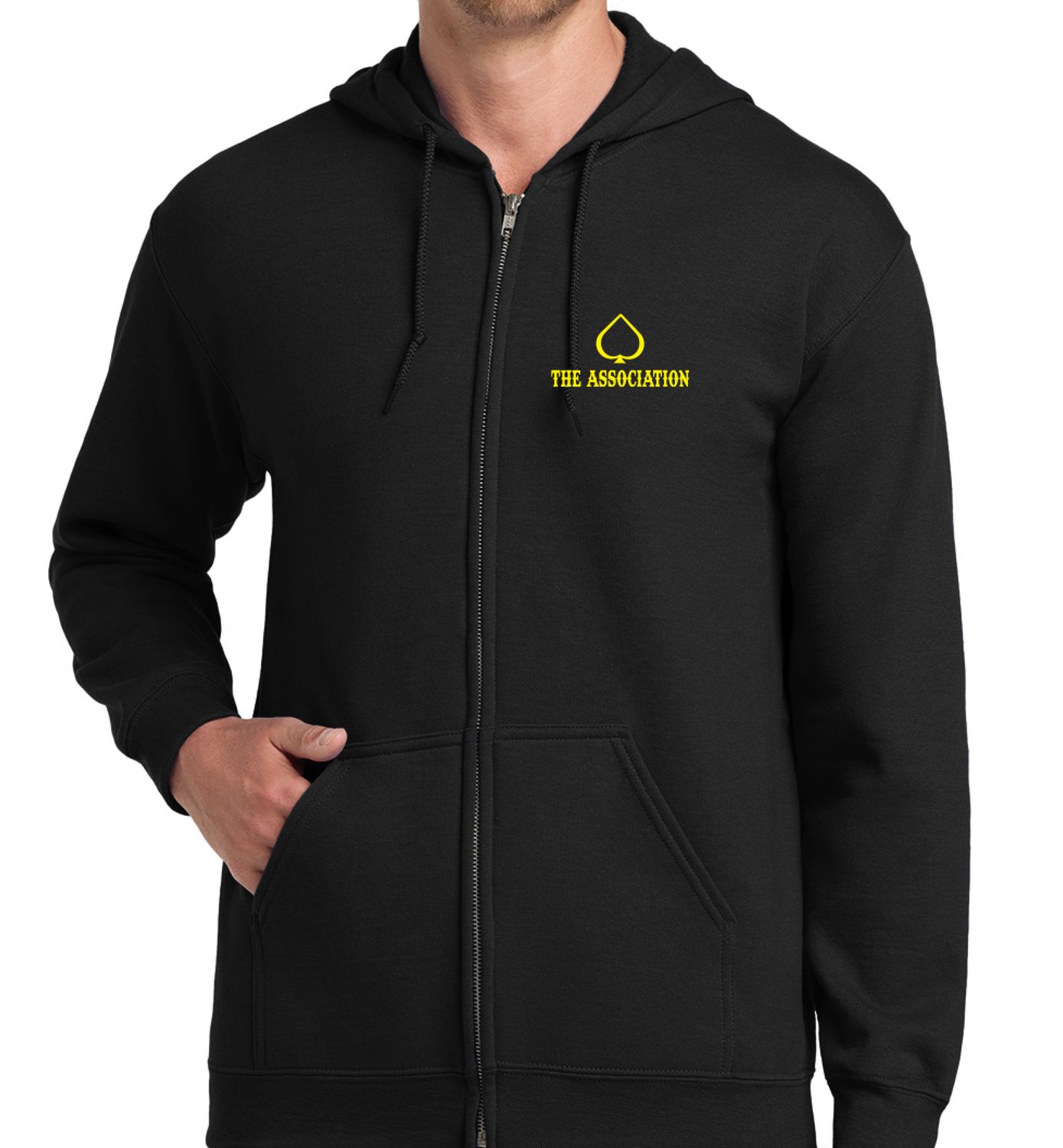 Hoodies -The Assoc Zip Up Black 4XL