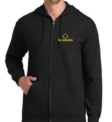 Hoodies -The Assoc Zip Up Black 4XL
