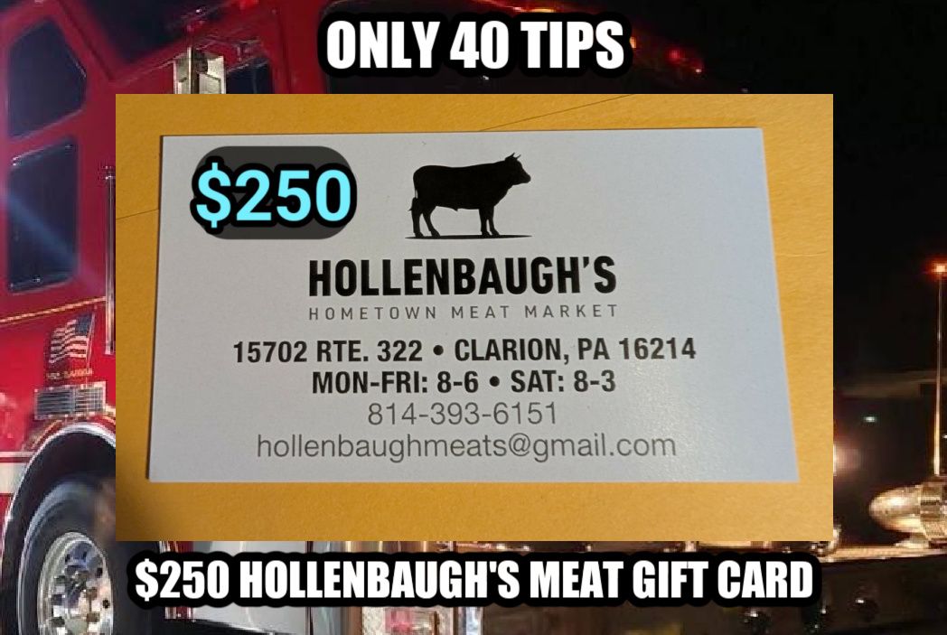 $250 HOLLENBAUGH'S MEAT GIFT CARD
