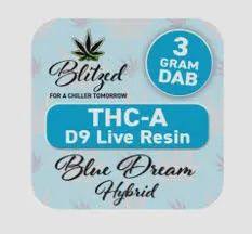Blitzed 3G Live Resin, Flavor: Blue Dream (Hybrid)