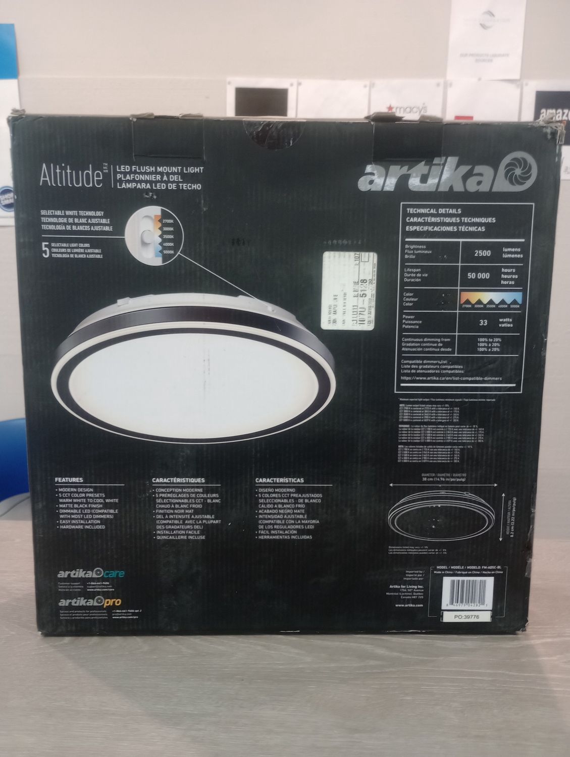 Artika altitude LED flush mount Light