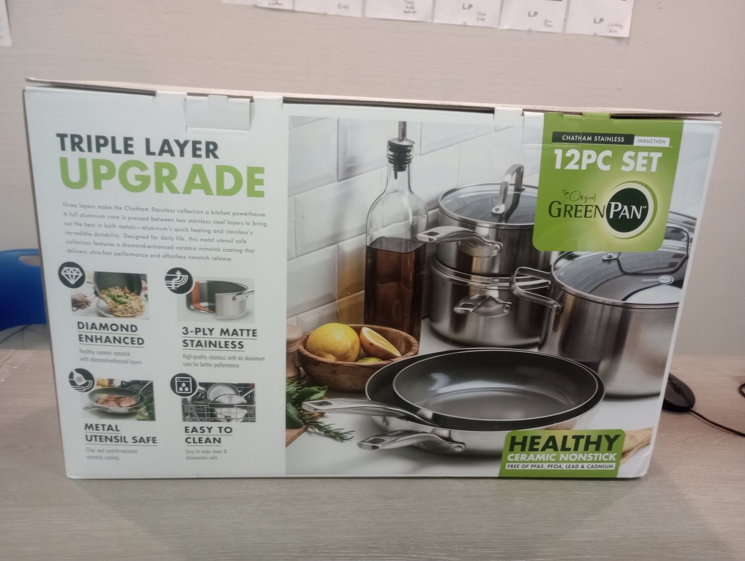 12 pc st GREENPAN Ceramic Non stick