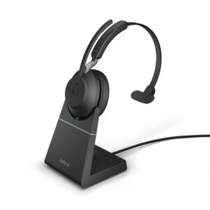 Jabra Evolve2 65 USB-A Mono Headset w/stand Black Jabra Evolve2 65 USB-A Mono Headset w/stand Black