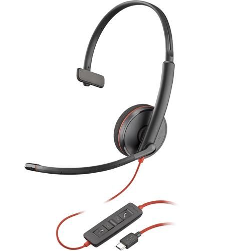 Poly Blackwire 3210 Monaural USB-C Headset +USB-C/A Adapter 8X214A6 Poly Blackwire 3210 Monaural USB-C Headset +USB-C/A Adapter 8X214A6