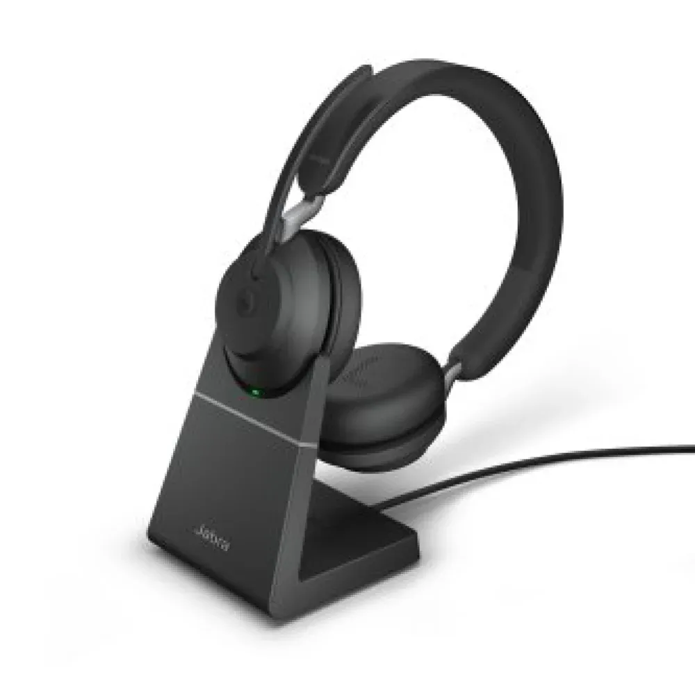 Jabra Evolve2 65 USB-A Stereo MS Teams Headset w/stand Black