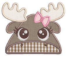 Girl Moose Hooded Towel