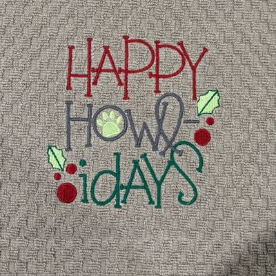 Happy Howl-idays Towel