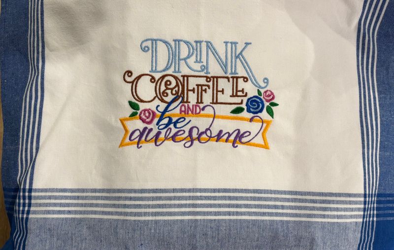 Drink Coffee and Be Awesome Towel