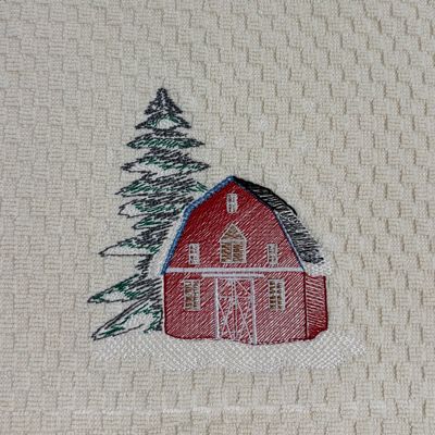 Barn and Tree Towel