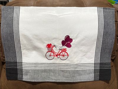 Burgundy Valentine&#39;s Day Bike Towel