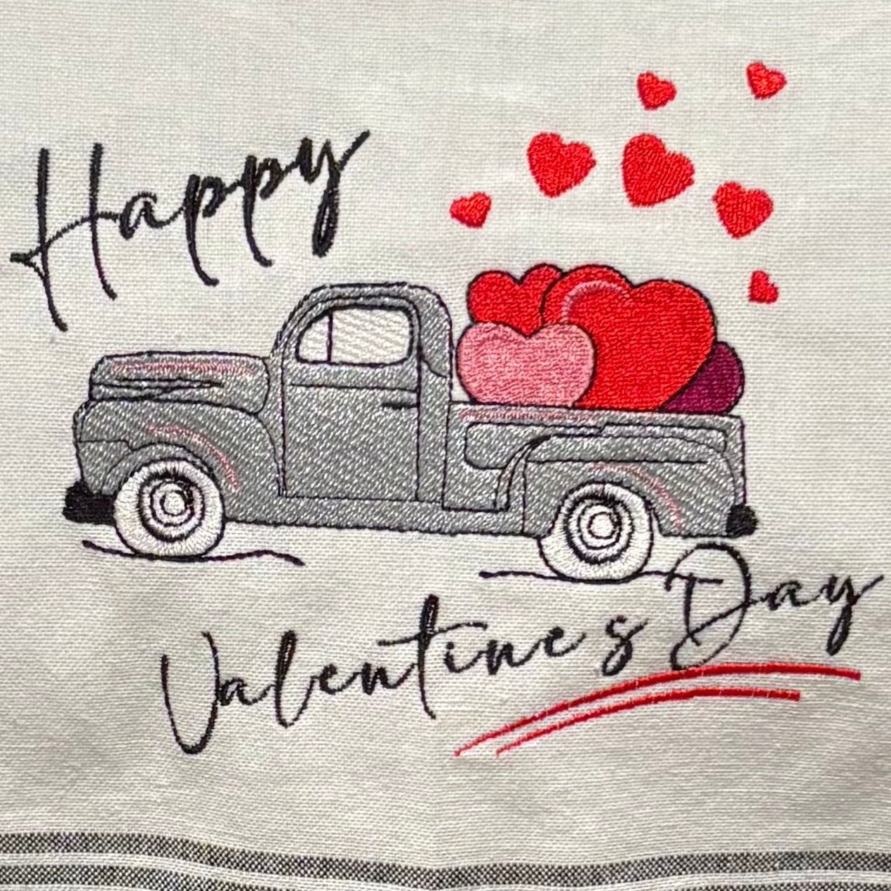 Valentine&#39;s Day Truck Towel