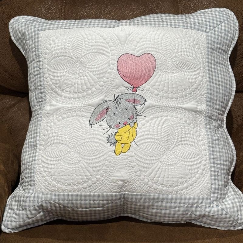 Bunny with Balloon Pillow Sham