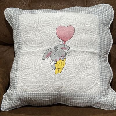 Bunny with Balloon Pillow Sham