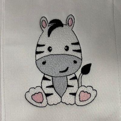 Zebra Burp Cloth