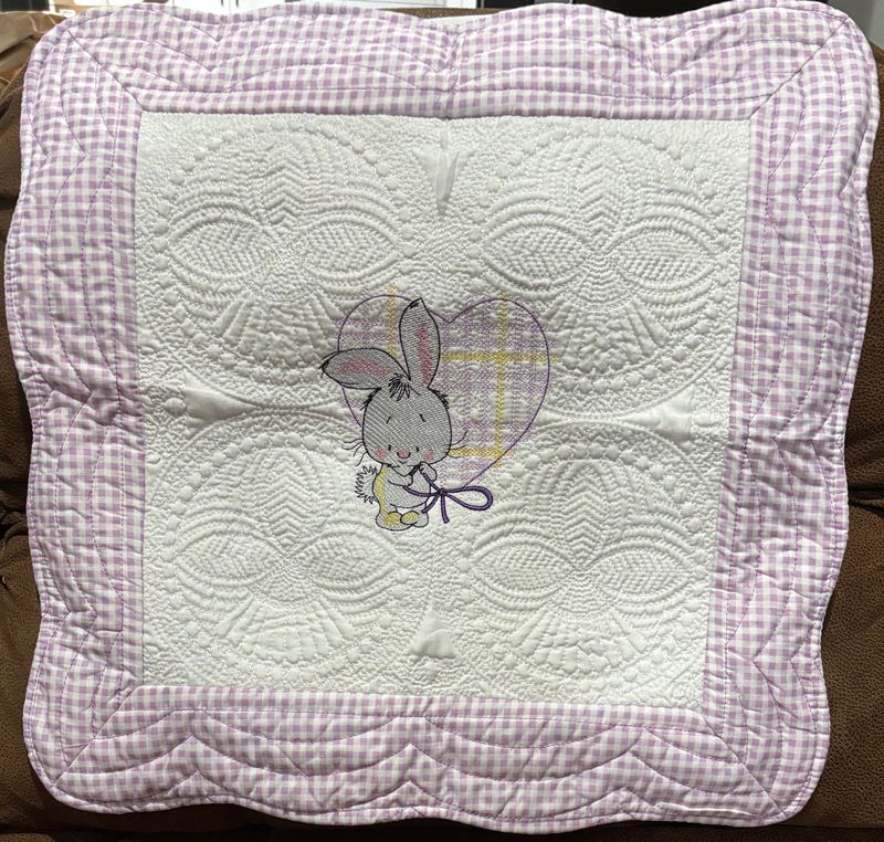 Bunny with Heart Pillow Sham