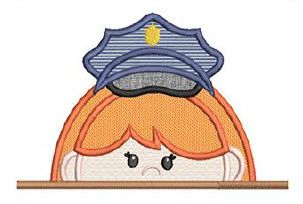 Police Girl Hooded Towel