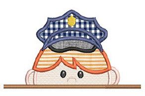 Police Boy Hooded Towel