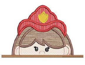 Girl Firefighter Hooded Towel