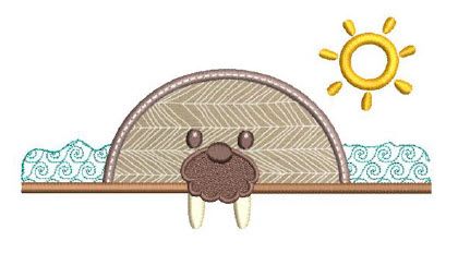 Sunshine Walrus Hooded Towel
