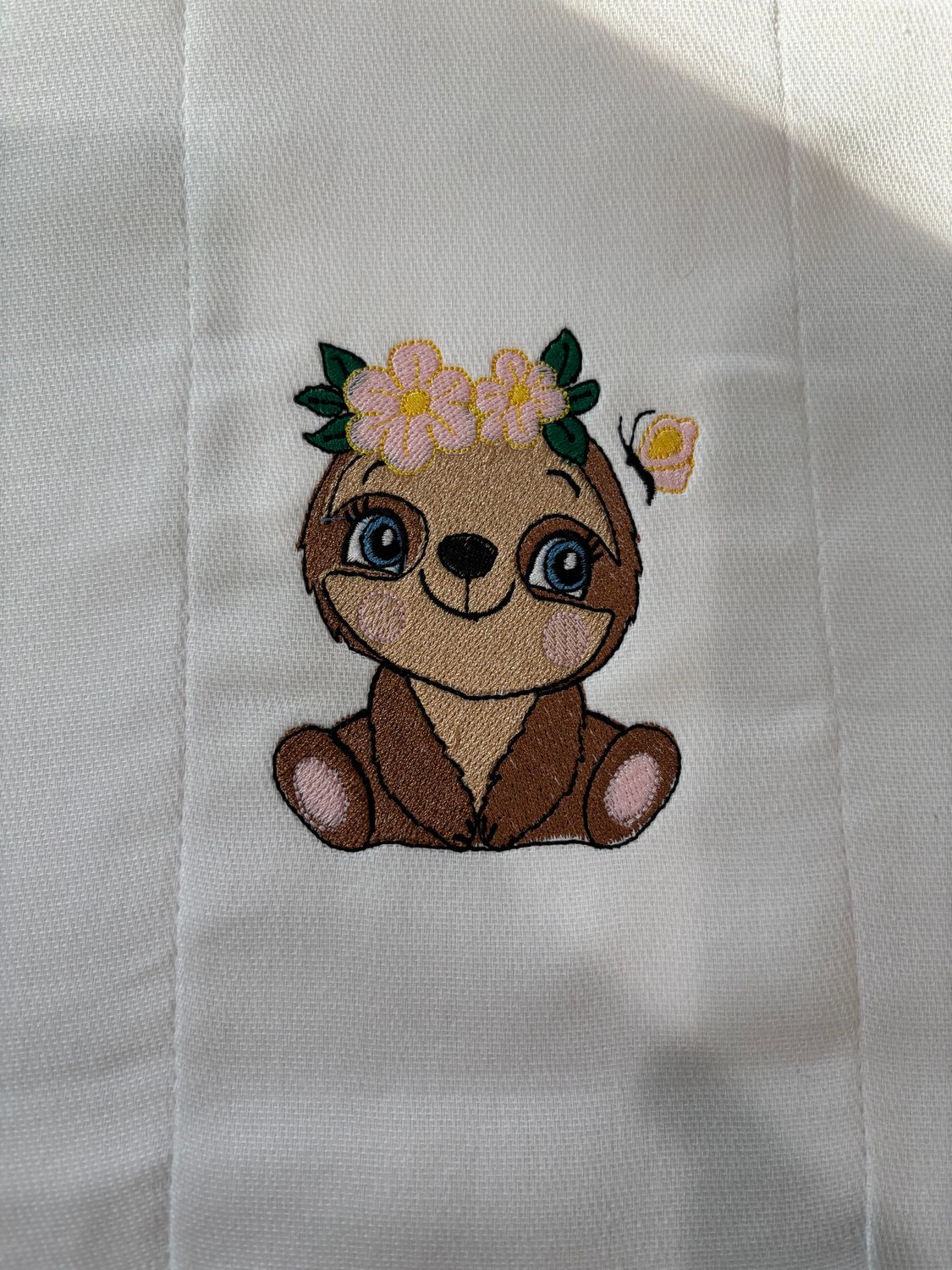 Girl Sloth Burp Cloth