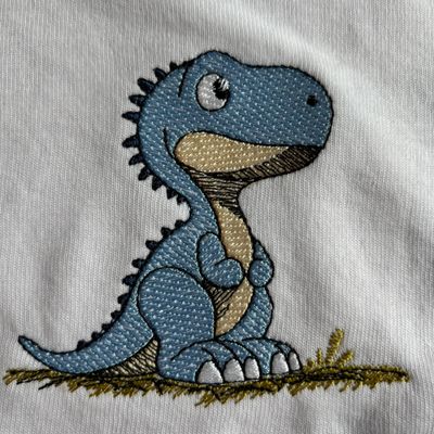 Blue T-Rex Burp Cloth
