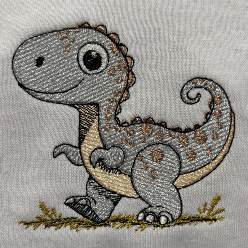 Gray T-Rex Burp Cloth