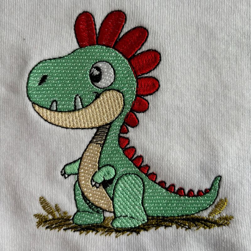 Green Dinosaur Burp Cloth