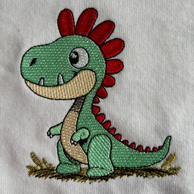 Green Dinosaur Burp Cloth