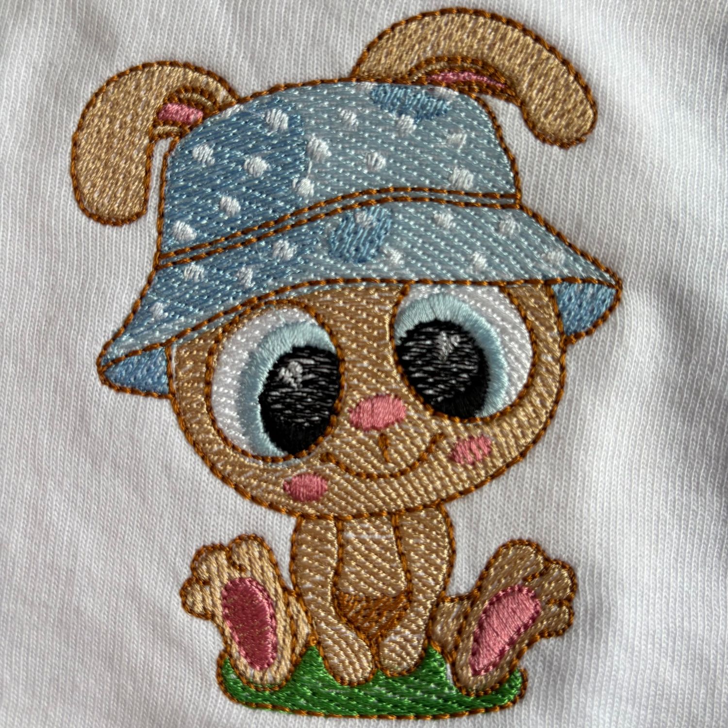 Bunny with Hat Burp Cloth