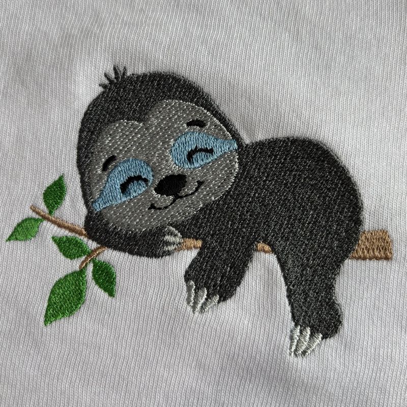 Blue Eye Sleepy Sloth Burp Cloth