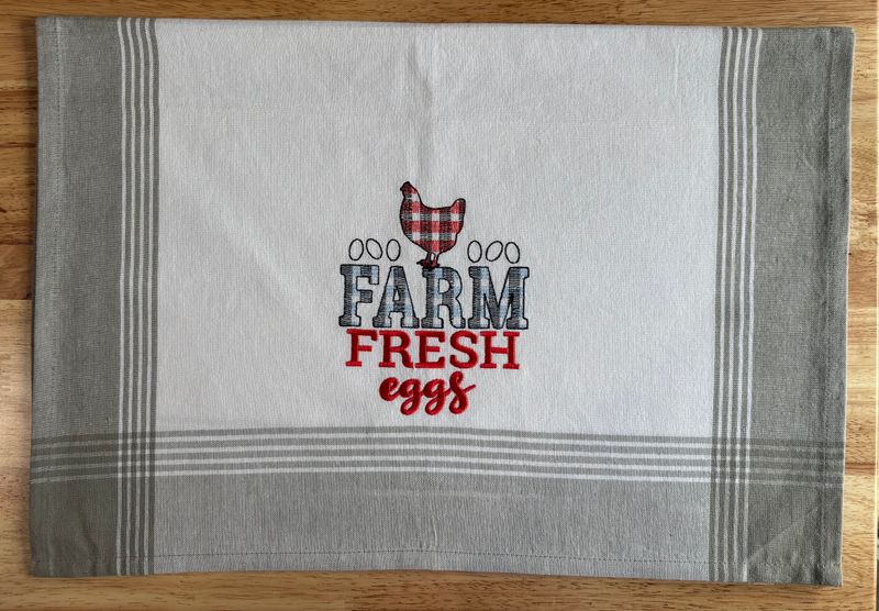 Farm Fresh Eggs Towel