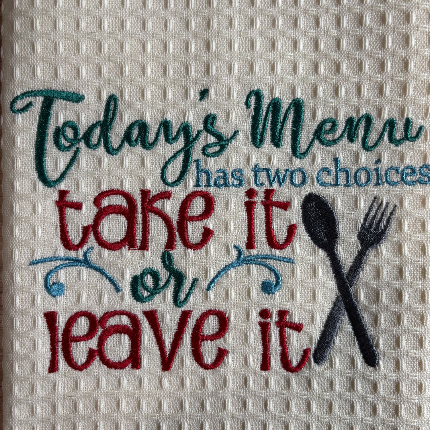 Today&#39;s Menu 2 Choices Towel