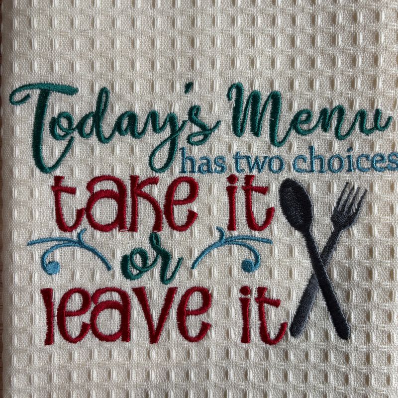 Today&#39;s Menu 2 Choices Towel