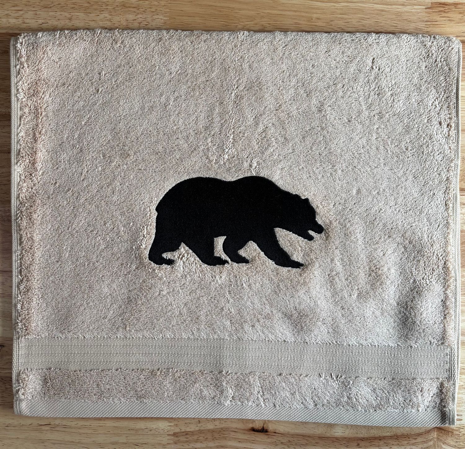 Bear Silhouette Hand Towel