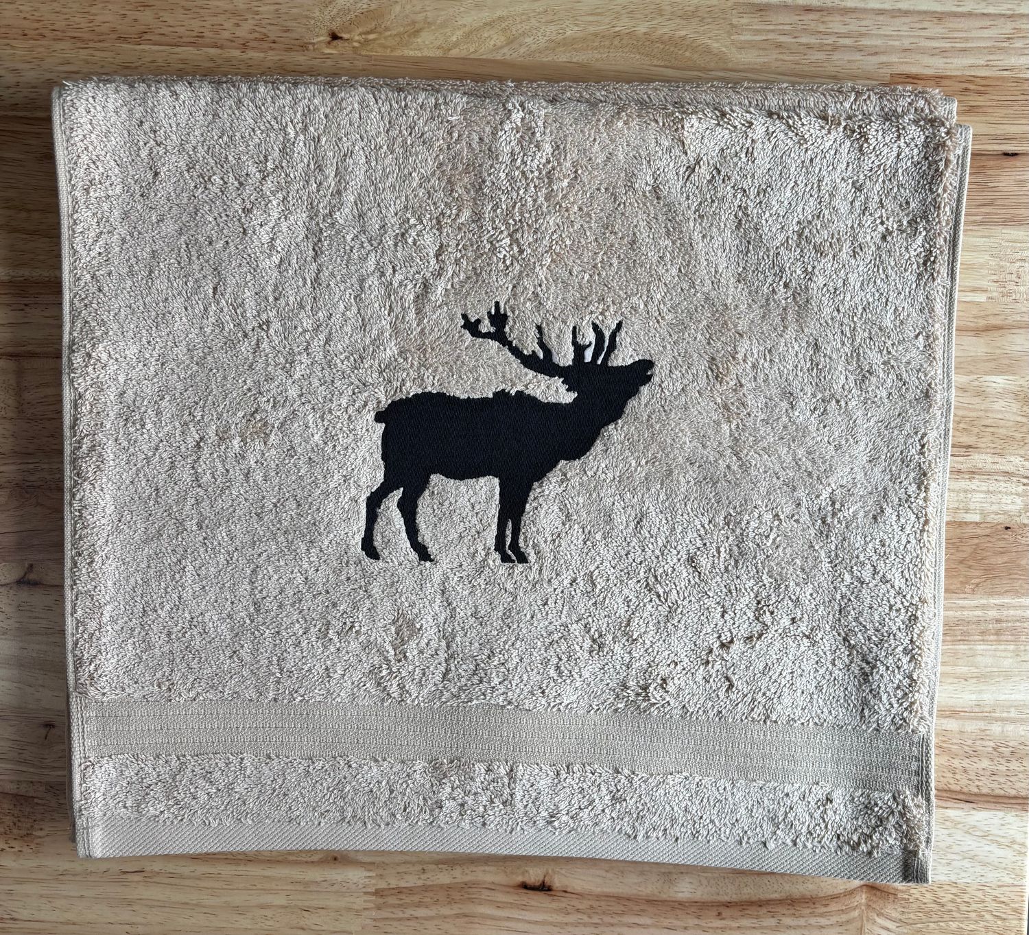 Elk Silhouette Hand Towel