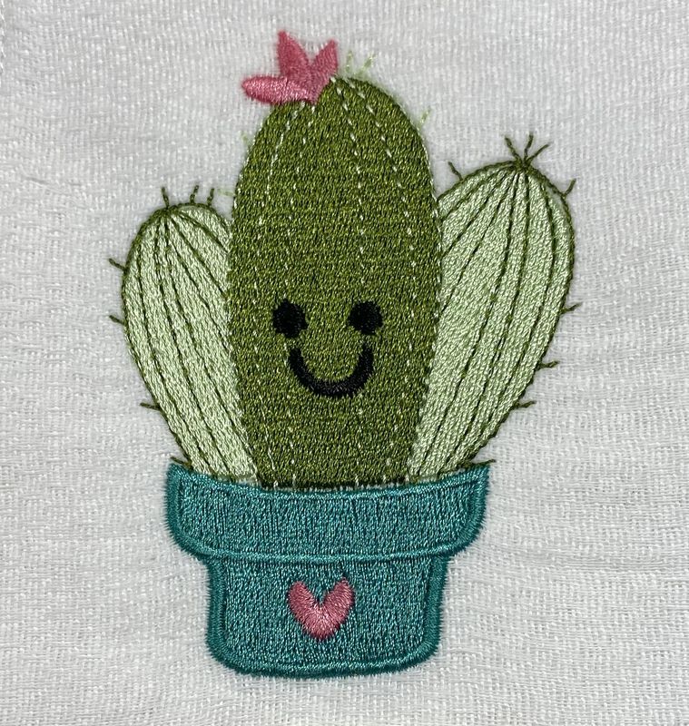 Cactus with Heart Bib