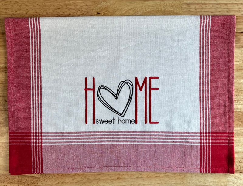 Home Sweet Home Heart Towel