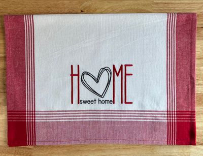 Home Sweet Home Heart Towel