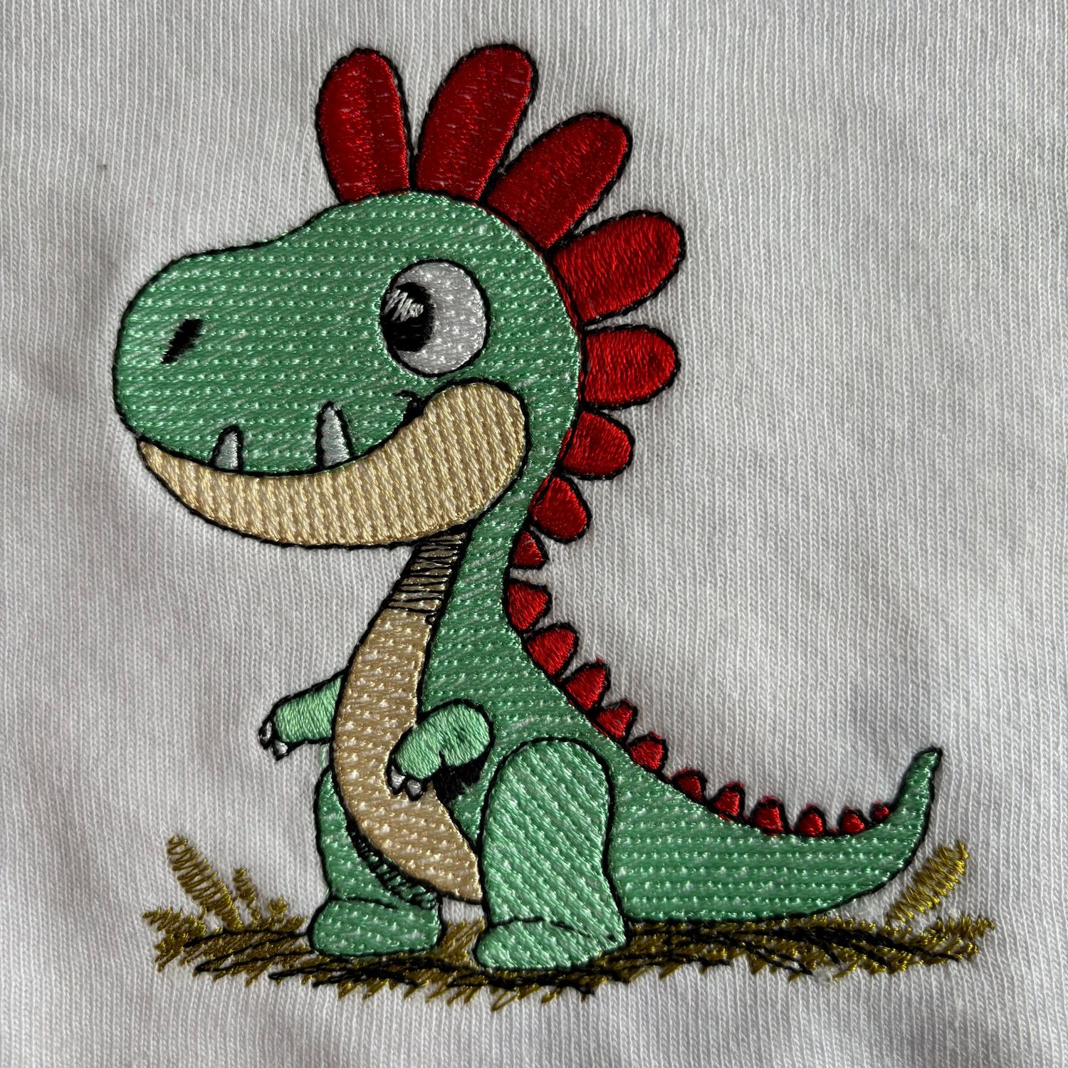 Green Dinosaur Bib