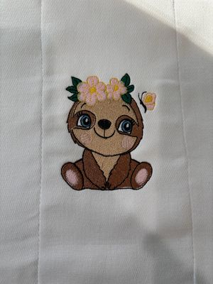 Girl Sloth Bib