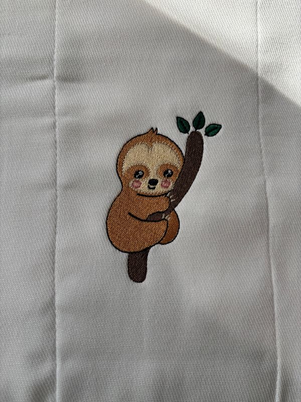 Sloth on Branch Bib