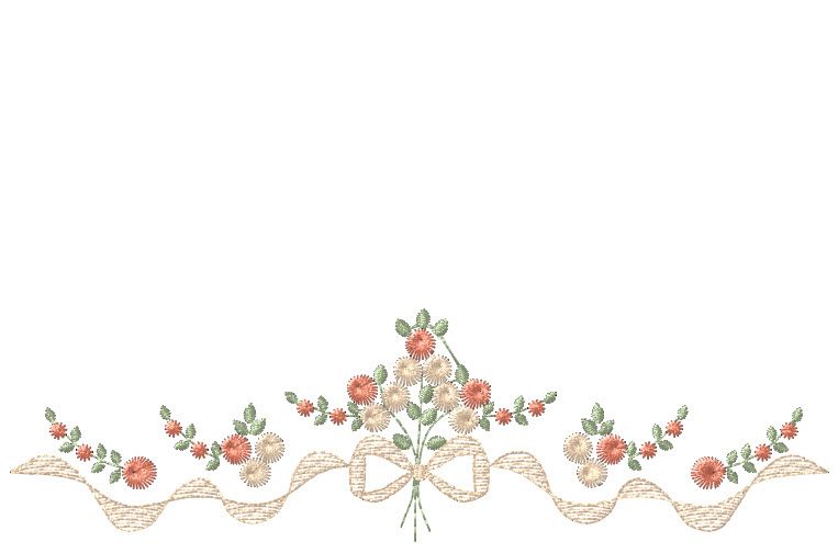 Roses and Bow Quilt Label