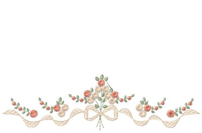 Roses and Bow Quilt Label