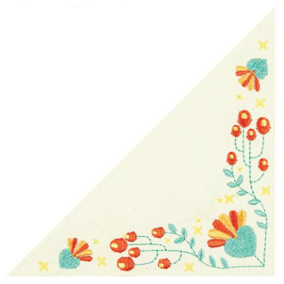 Hearts and Berries Corner Quilt Label