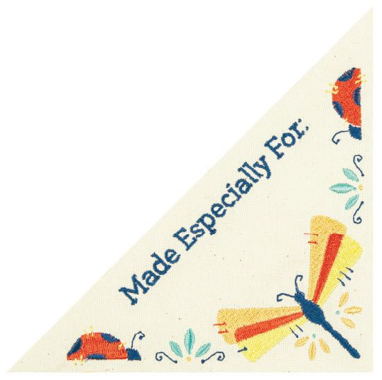 Dragonfly and Ladybug Corner Quilt Label